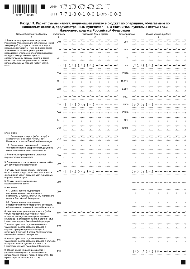 Декларация НДС 2025